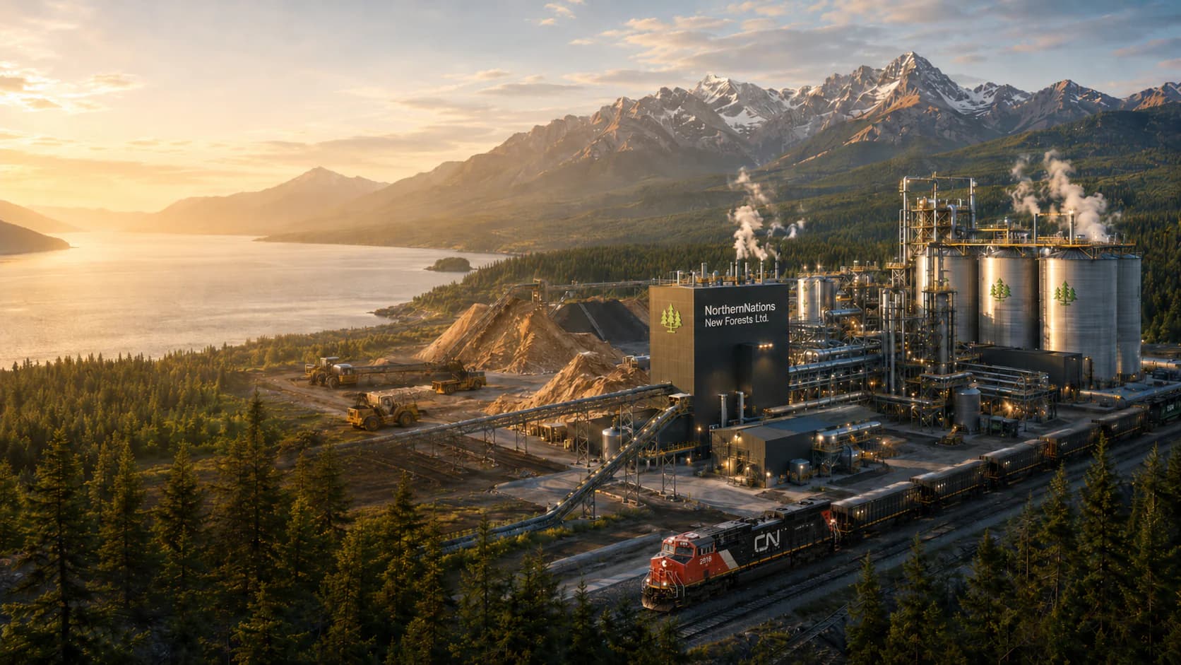 Black pellet production facility in Northern British Columbia